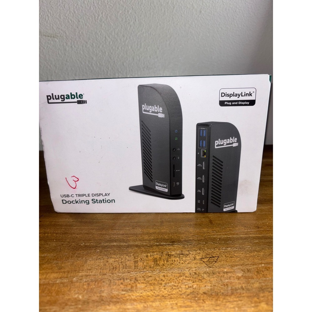 New Plugable UD-ULTCDL USB-C Triple HDMI Monitor Docking Station 100W Charging